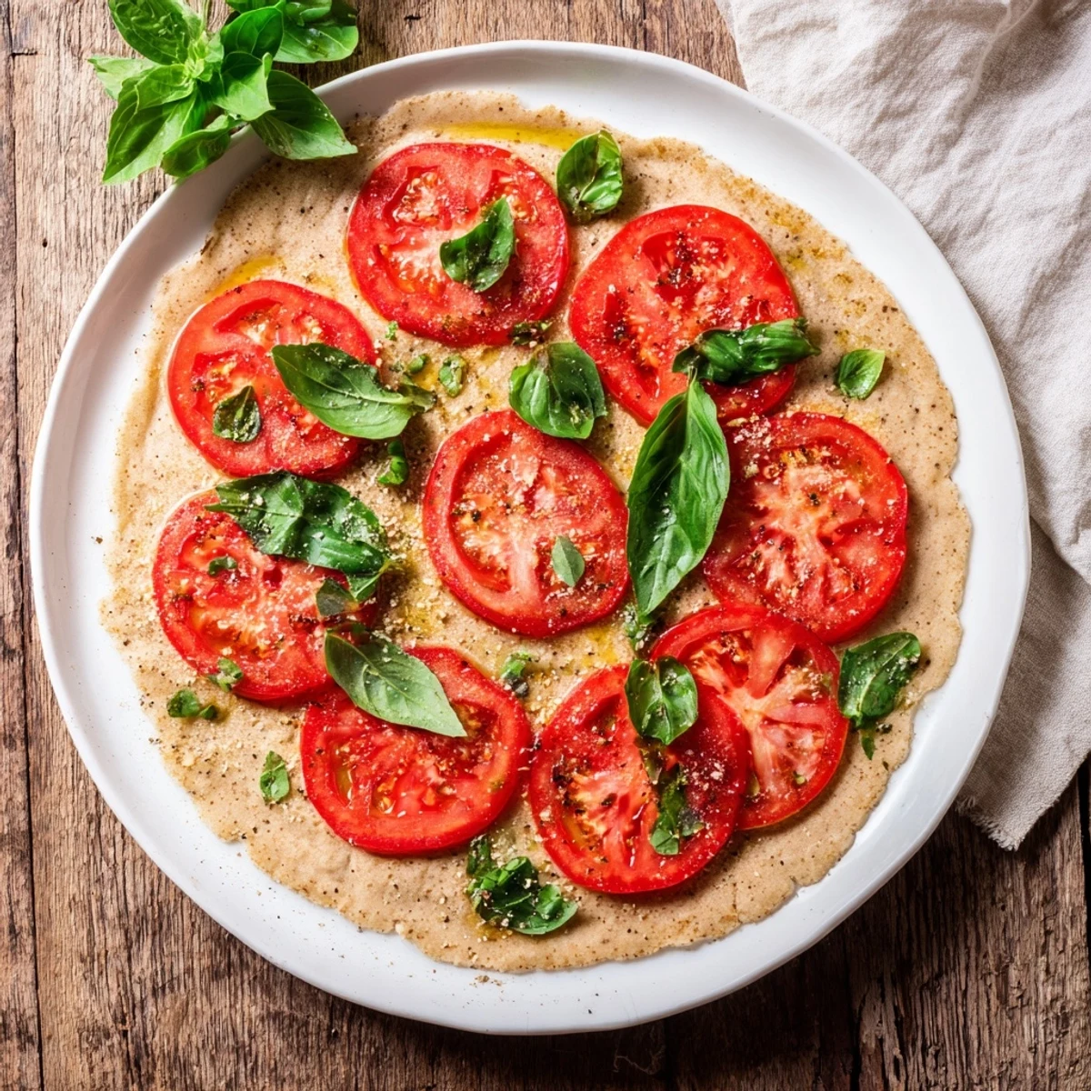Simple Tomato Basil Flatbread