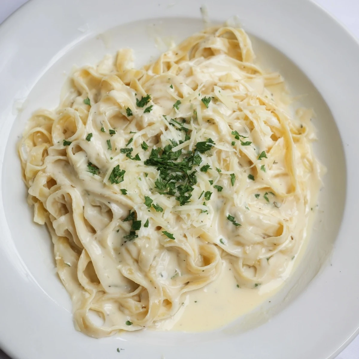 Easy 20-Minute Creamy Alfredo Pasta: A flavorful Italian dinner showcasing perfectly cooked, creamy pasta.
