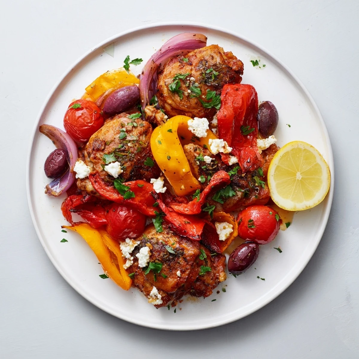 Easy Greek Chicken Bell Peppers