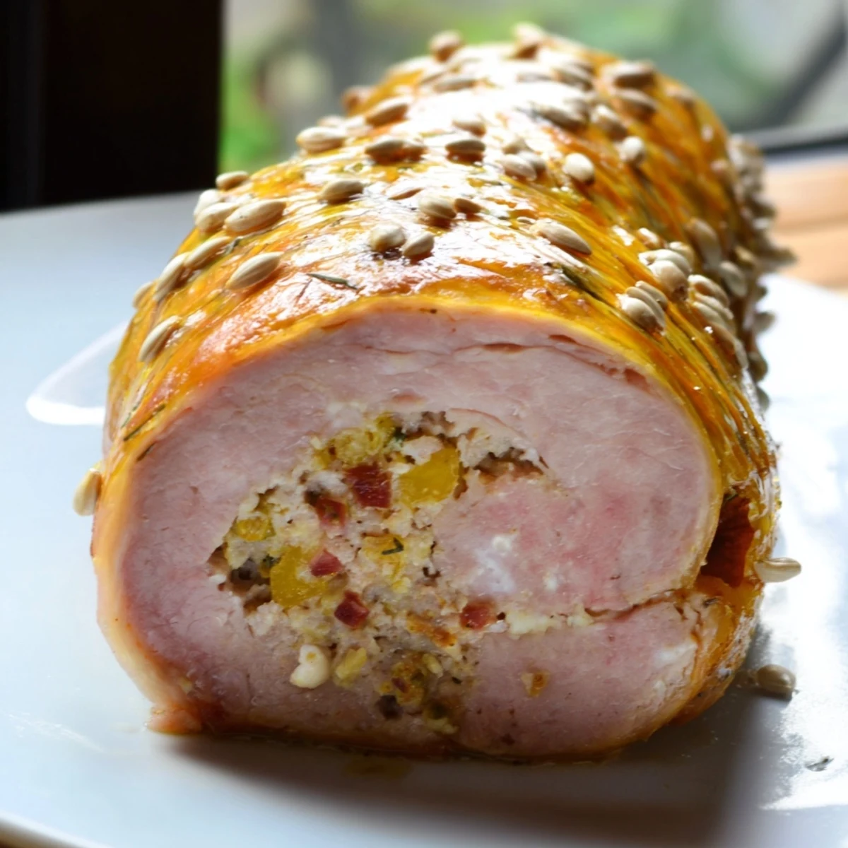 Close-up of freshly baked Homemade Savory Sausage Rolls, showing the savory sausage filling inside.