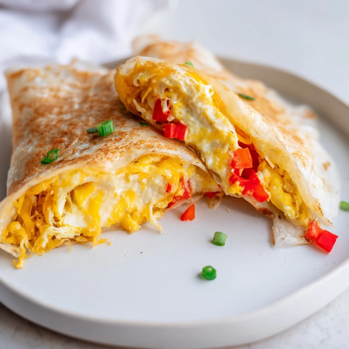 Crispy Rice Paper Egg Cheese Wrap, golden-brown, filled with melted cheese, a quick, satisfying breakfast.