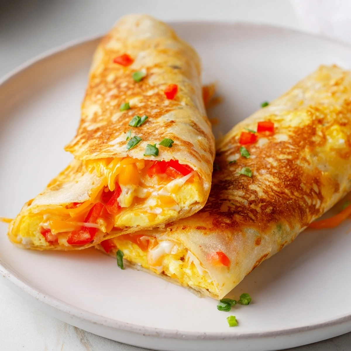 Savory Rice Paper Egg Cheese Wrap boasts oozing cheese and a crispy shell: perfect for breakfast or lunch.