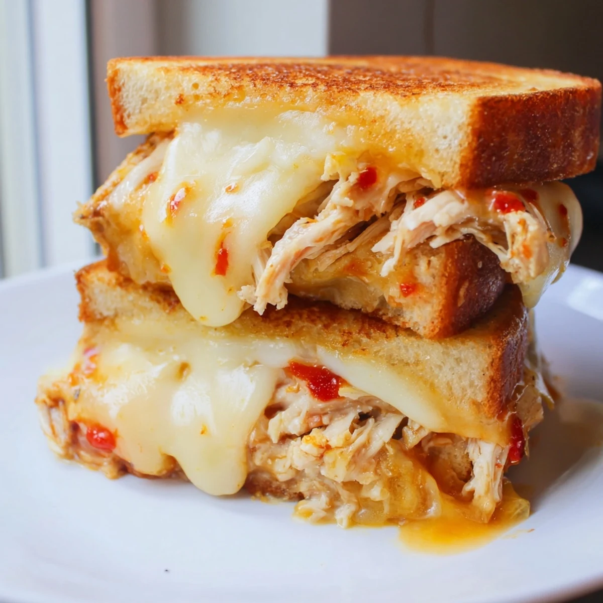 Chili Honey Chicken Grilled Cheese