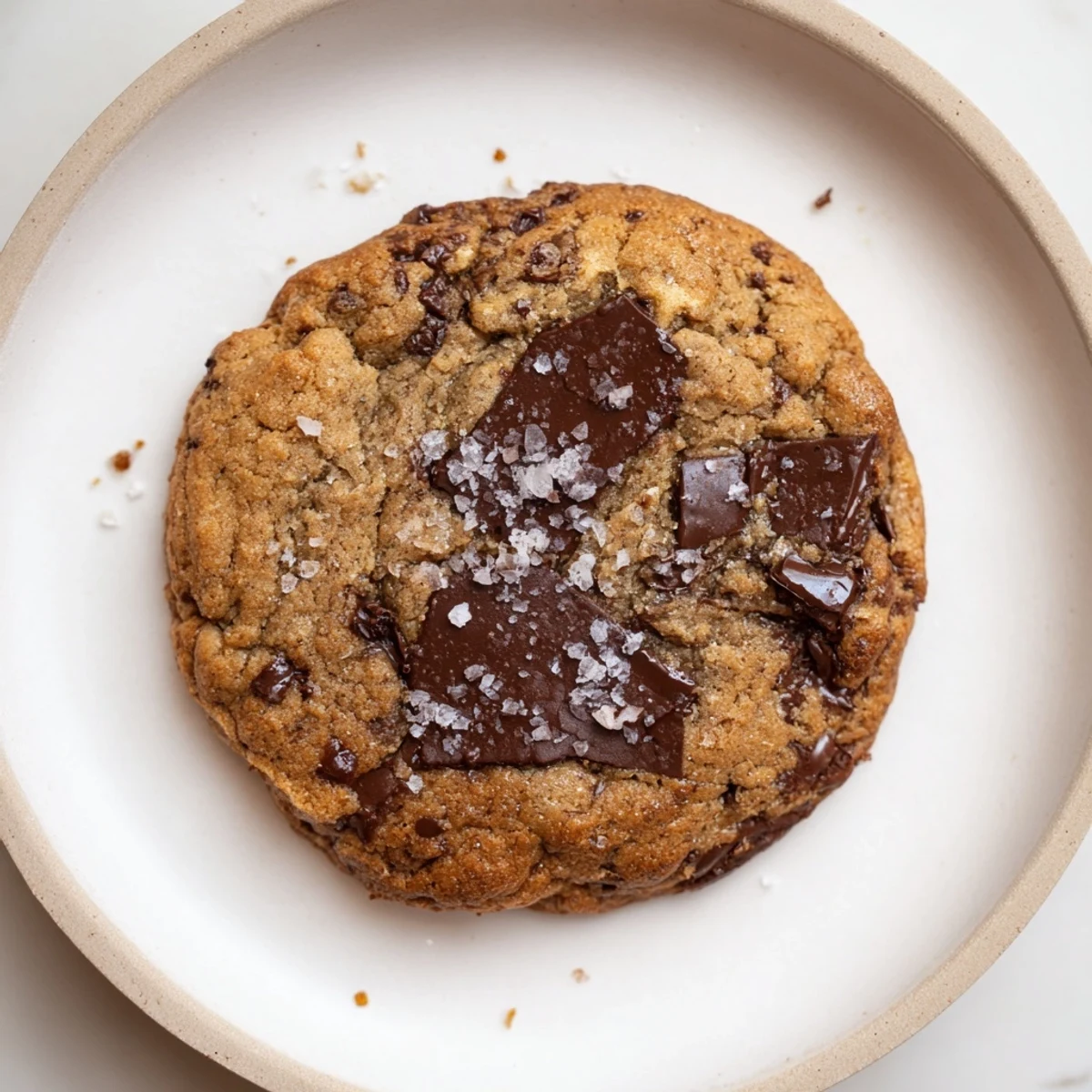 Golden-brown Miso Brown Butter Cookies, perfectly crisp edges with melting chocolate chips.