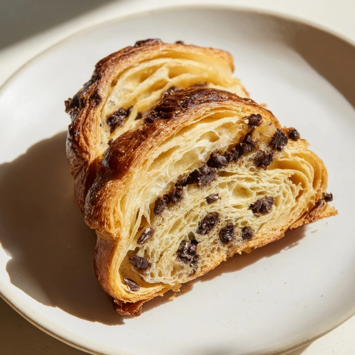 Warm, golden-brown crookies, a French-American treat, overflowing with melted chocolate and cookie dough.