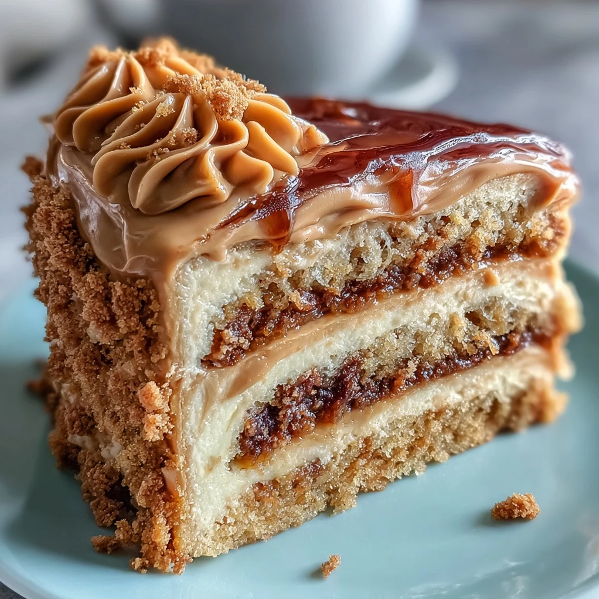Baked Biscoff Cake Lotus Frosting