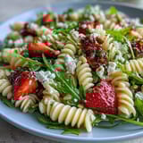 Spring Pasta Strawberries Feta Arugula