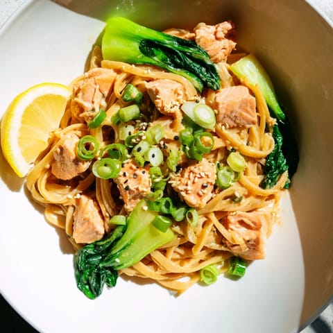 Miso Butter Salmon Pasta