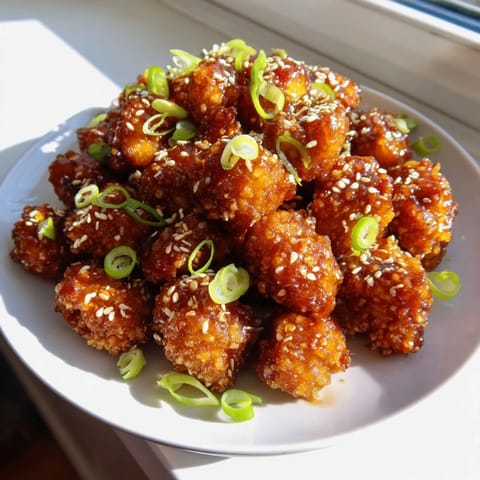 Honey Sriracha Tofu Nuggets