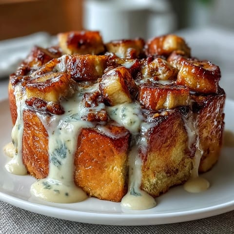Sliced wedges of Cream Cheese Swirl Cinnamon Roll French Toast Bake served warm on a rustic plate.