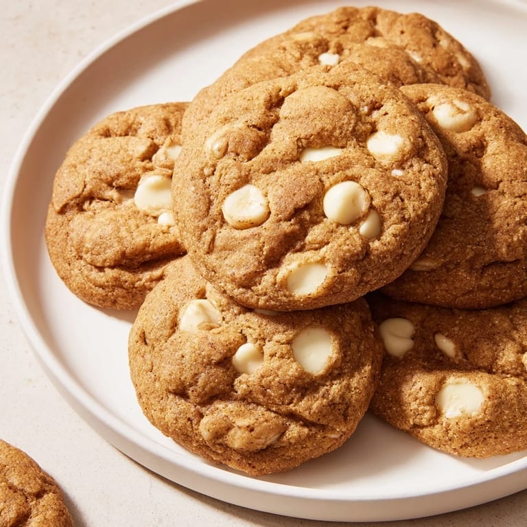 Close up shot of warm, freshly baked Soft and Chewy Pumpkin Spice Cookies, lightly spiced and delicious.