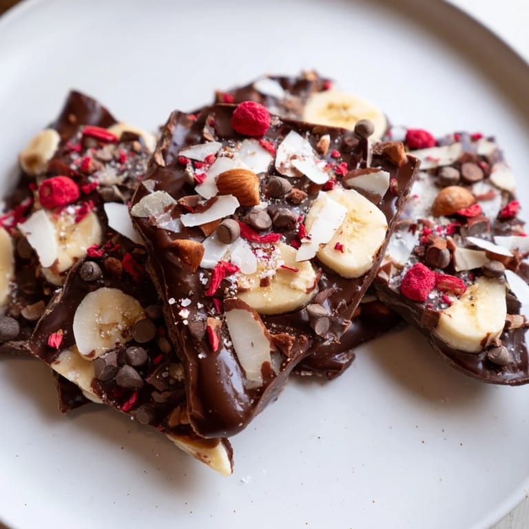 Enjoy the simple pleasure of frozen Chocolate Banana Bark, a gluten-free and vegan treat.