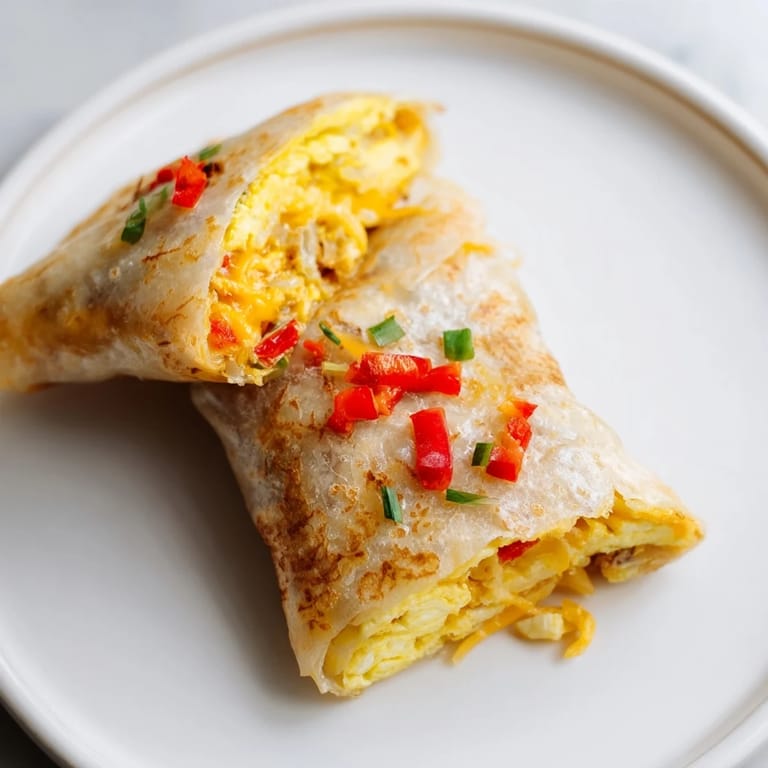 Delicious, golden Rice Paper Egg Cheese Wrap, made with melted cheese and ready in minutes, described visually.