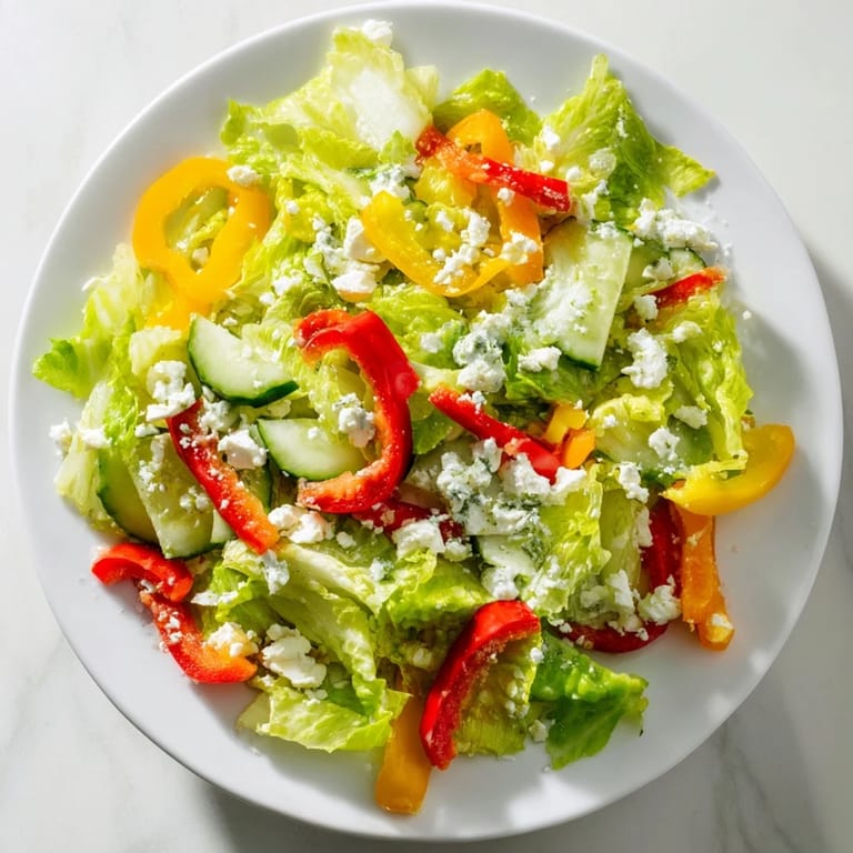 This Bella Hadid Salad features a bright mix of greens, peppers, and creamy feta, perfect for a light meal.