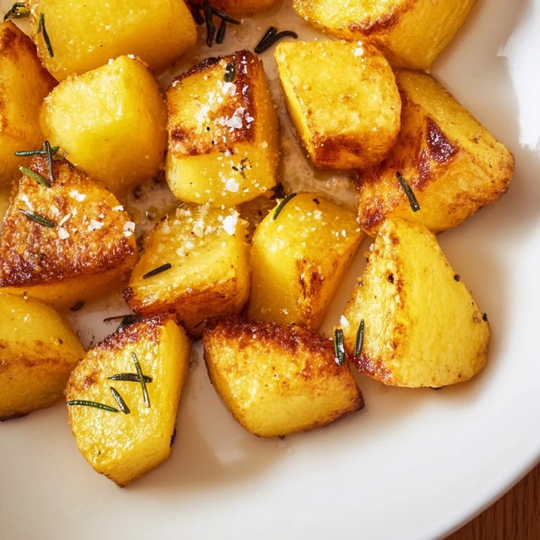Hot and flavorful Beef Tallow Roasted Potatoes, roasted to perfection, ready to be served and enjoyed.