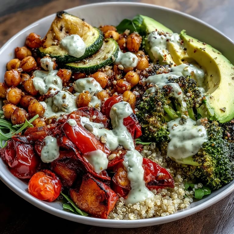 Savory vegetable and legume bowl topped with parsley and avocado, offering a hearty, plant-based meal for lunch or dinner.
