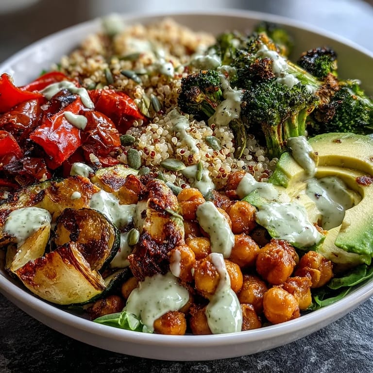 Colorful vegetable and legume bowl garnished with pumpkin seeds and lemon wedges, a nutritious, gluten-free main dish for families.