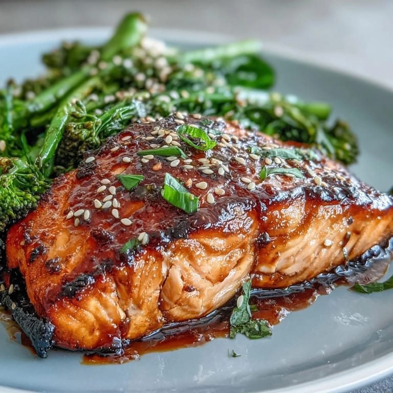 Flavorful sheet pan teriyaki salmon and vibrant vegetables, caramelized and drizzled with savory-sweet sauce for a quick meal.