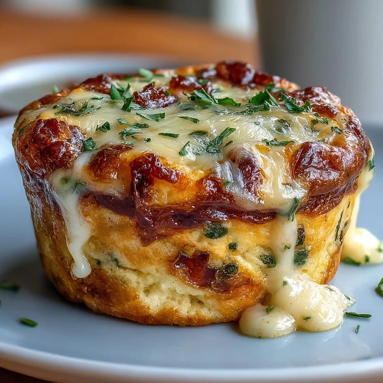 Savory egg cups filled with sharp cheddar, diced jalapeño, and red bell pepper, offering a low-carb, keto-friendly morning meal.