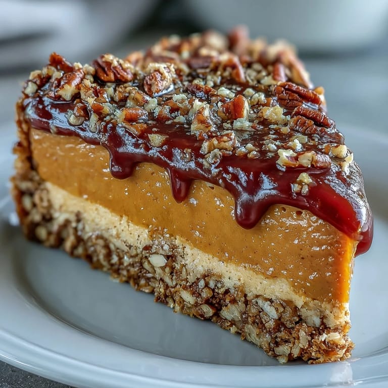 3. Rich candied yams pie baked in a crisp pecan crust, topped with crunchy pecans, a comforting dessert for any special occasion.