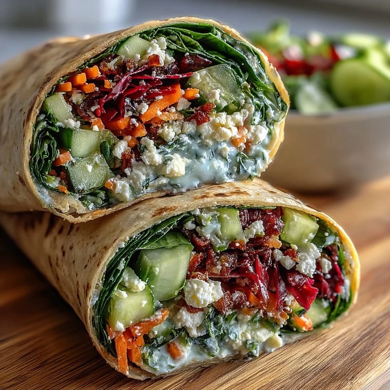Healthy vegetarian wraps filled with vibrant veggies and tangy lemon aioli, ideal for easy outdoor dining.
