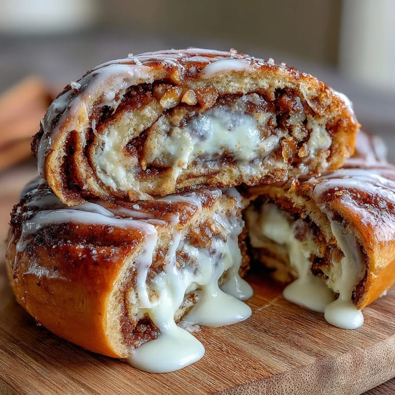 Fluffy cinnamon swirl bagels with a high-protein boost, drizzled with smooth vanilla Greek yogurt glaze for a wholesome snack.