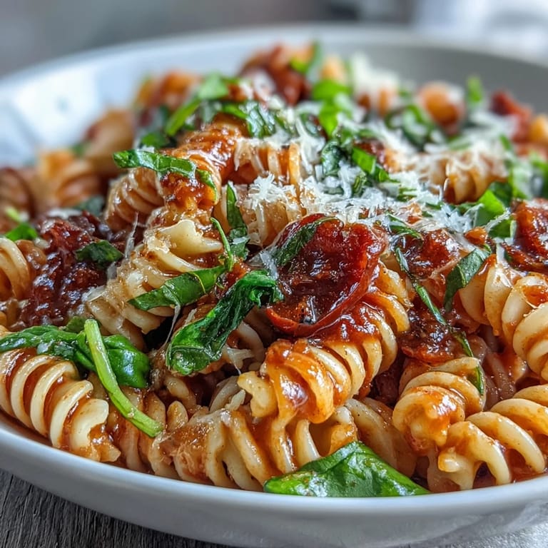 Easy weeknight one-pot pasta with penne, diced tomatoes, and fresh vegetables simmered to perfection.