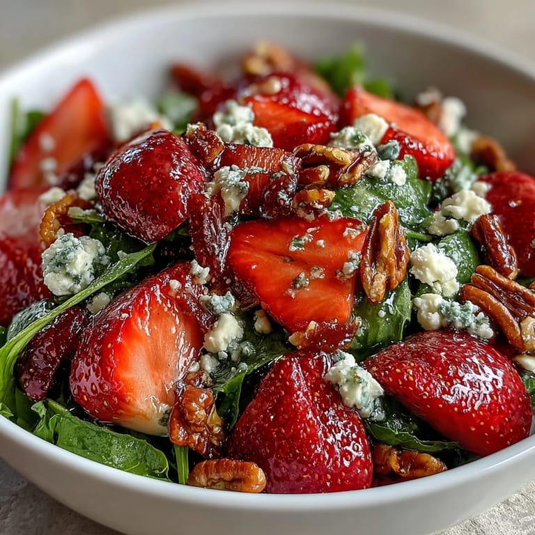 Spring Dinner Party Strawberry Arugula Salad with Balsamic Glaze