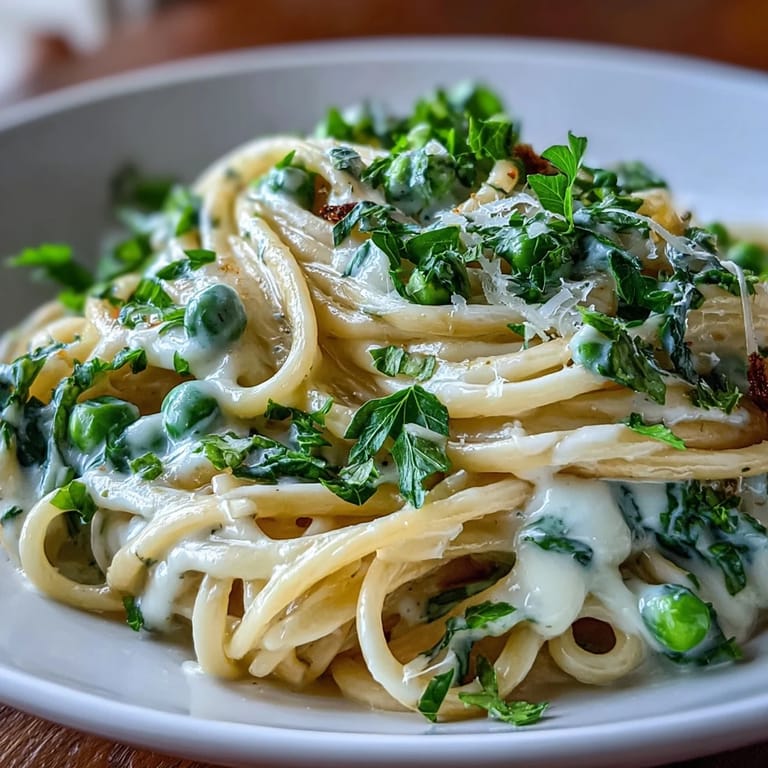 Fresh Lemon Butter Pasta with Peas and Parmesan, silky butter sauce, zesty lemon, and tender peas create a comforting vegetarian pasta dinner.