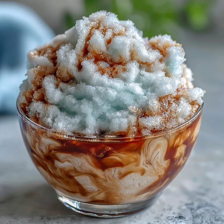 Light and frosty TikTok Cloud Slushie blending ice, soda, and condensed milk into a creamy, dreamy texture.