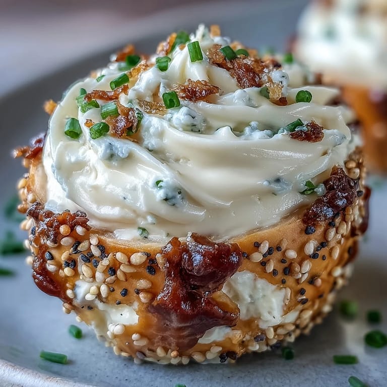 Close-up of Everything Bagel Deviled Eggs ready for a delicious bite.