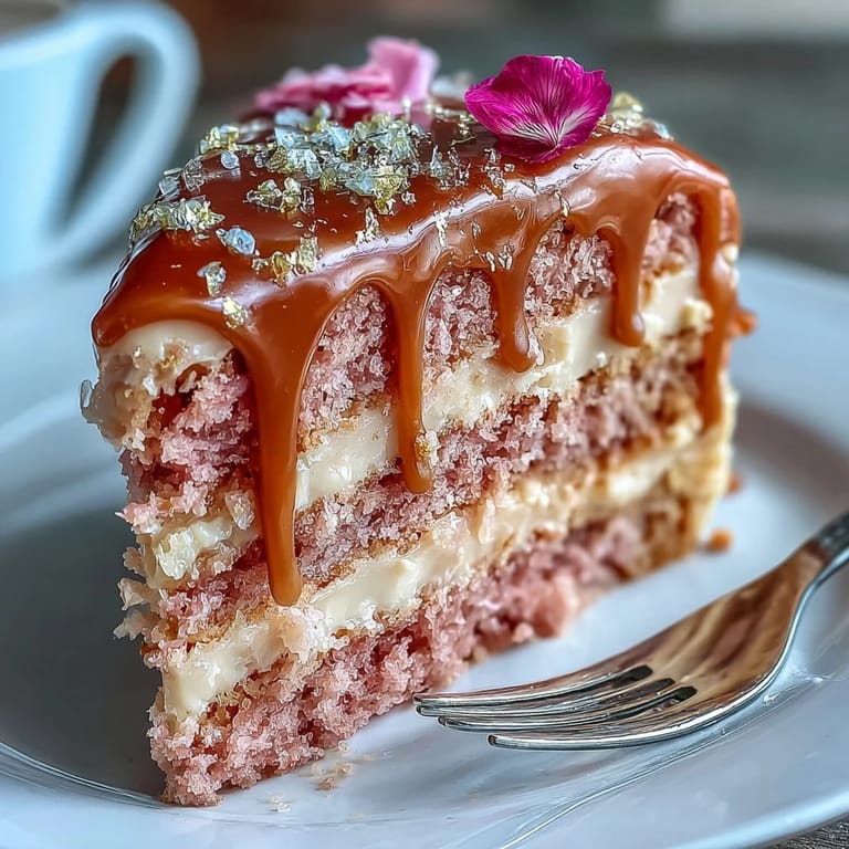 Soft Bridal Shower Rosé Velvet Cake, a festive dessert adorned with glittering gold.